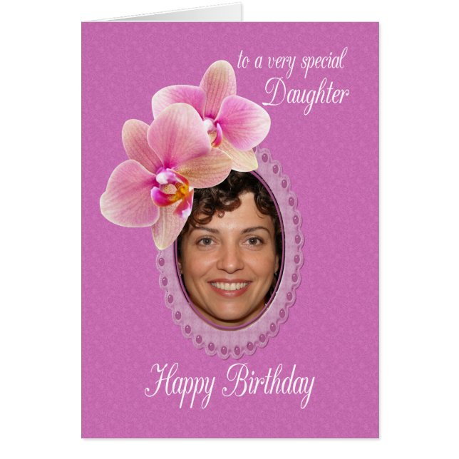 Daughter Special Birthday Wishes Orchids (Front)