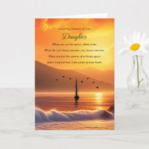 Daughter Spiritual Sympathy Memorial Condolences Card