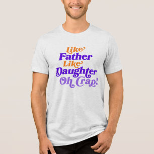 Daughter To Dad Gifts Add Photo Back Funny Joke Tri-Blend Shirt
