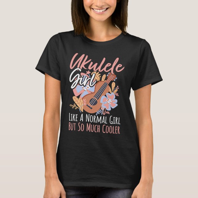 Daughter Ukulele Player I Girl Ukulele I Woman Uku T-Shirt (Front)