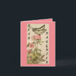 Daughter Vintage Birthday Greeting Card<br><div class="desc">Pretty, vintage picture of a butterfly on pink flowers, is featured on this birthday card for a daughter. Front of card reads, "Dear Daughter", and inside of card reads, "On your Birthday, We wish you all the Love and Happiness Your heart can hold. We are so glad you were born...</div>