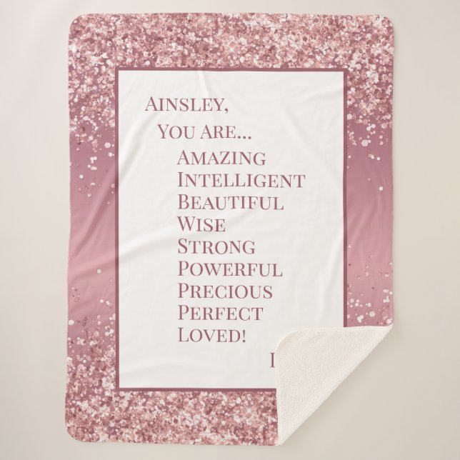 Daughter You Are Amamzing Sherpa Blanket (Front)