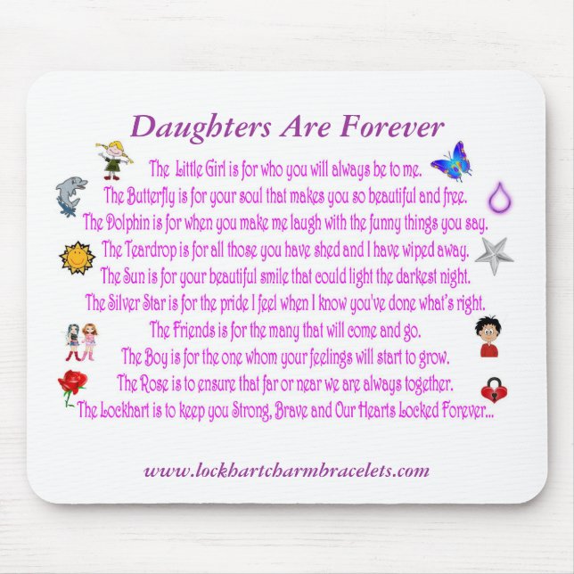 Daughters Are Forever Poem Mousepad (Front)
