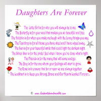 Daughters Are Forever Themed Poem with Graphics