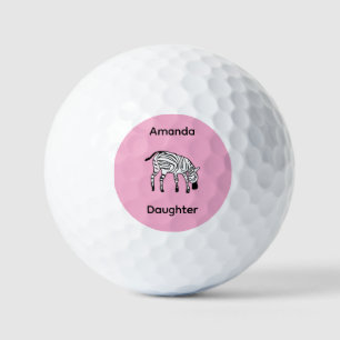 Daughter's Birthday, Cutest Little Kenyan Zebra Golf Balls