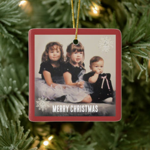 Daughters Christmas Dresses Ceramic Ornament