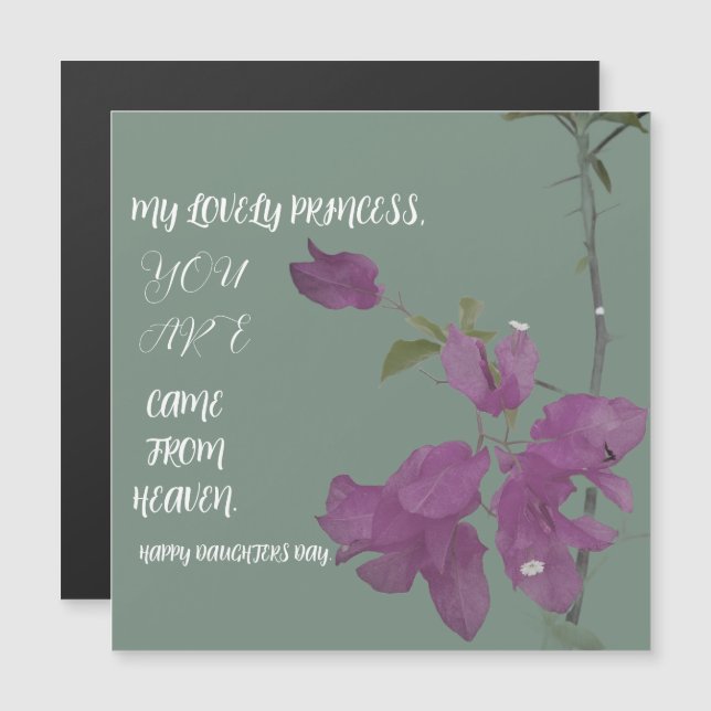 DAUGHTERS DAY FLOWER GIFT (Front/Back)