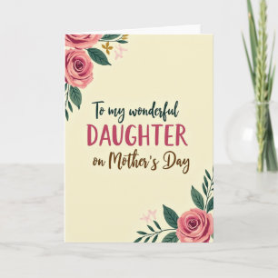 Daughters First Mothers Day Card