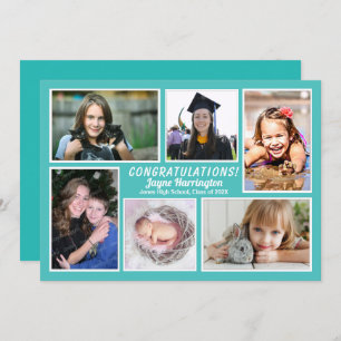 Daughter's Graduation Photo Collage Announcement