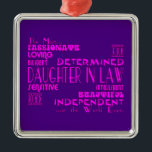 Daughters in Law Weddings & Birthdays : Qualities Metal Tree Decoration<br><div class="desc">A modern, feminine chic and stylish gift for the best and greatest Daughters in Law in the world ; presented in a range of pretty, girly colours : pink on purple ; pink on black and purple on white ; and in a collection of elegant and hip, cool and trendy...</div>
