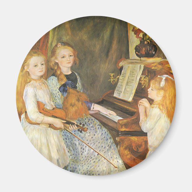 Daughters of Catulle Mendes by Pierre Renoir Magnet (Front)
