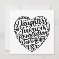Daughters of the American Revolution heart design