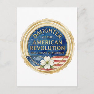 Daughters of the American Revolution patriot USA Postcard