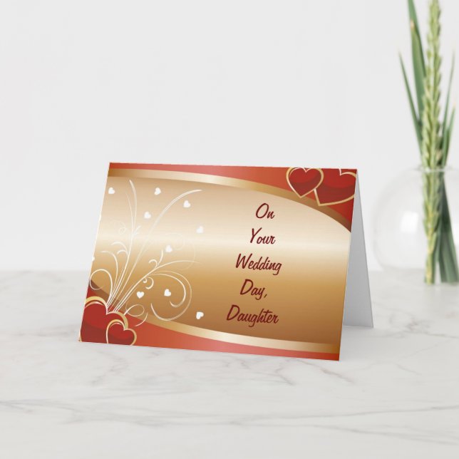"DAUGHTER'S" WEDDING DAY CARD (Front)