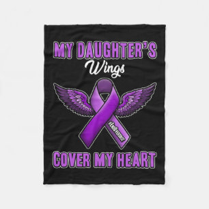 Daughter's Wings Cover My Heart End Overdose 1  Fleece Blanket