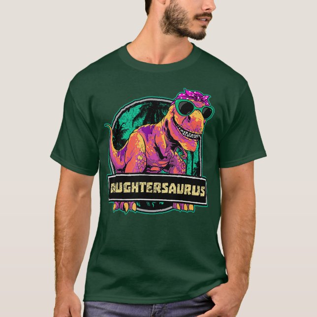 Daughtersaurus Shirt T rex Daughter Saurus Girls (Front)