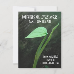 DAUGTHERS DAY GFIT WITH NATURE POSTCARD