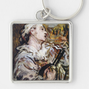 Daumier’s Pierrot art custom key chain