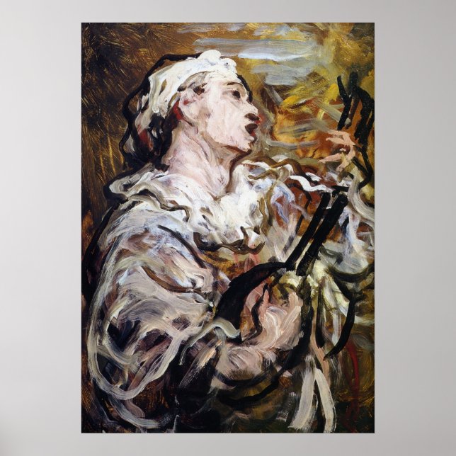 Daumier’s Pierrot art poster (Front)