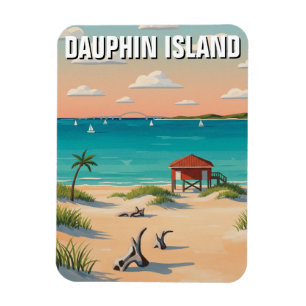 Dauphin Island Alabama Travel Magnet