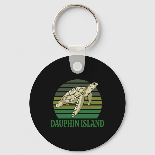 Dauphin Island Sea Turtle  Key Ring (Front)