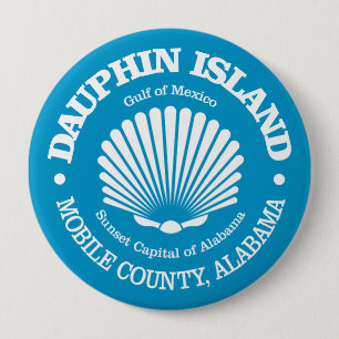 Dauphin Island (seashell) 10 Cm Round Badge