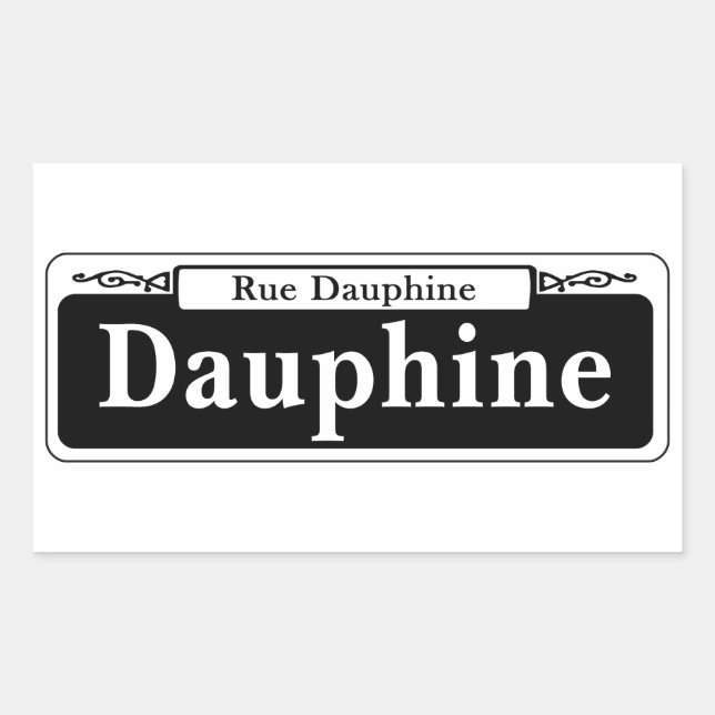 Dauphine St., New Orleans Street Sign Rectangular Sticker (Front)