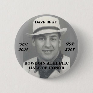 Dave Best 4 Bowdoin College Athletic Hall of 6 Cm Round Badge