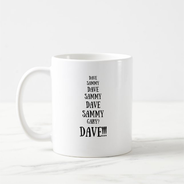 Dave Versus Sammy Argument Funny Coffee Mug (Left)