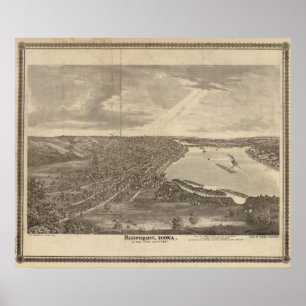 Davenport, Iowa, as seen from south west Poster
