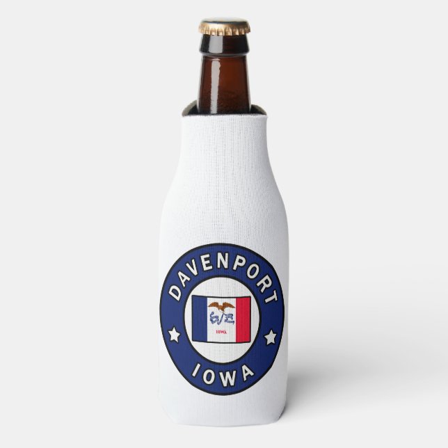 Davenport Iowa Bottle Cooler (Bottle Front)