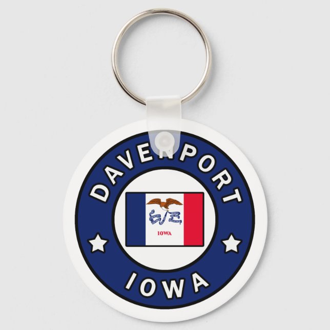 Davenport Iowa Key Ring (Front)