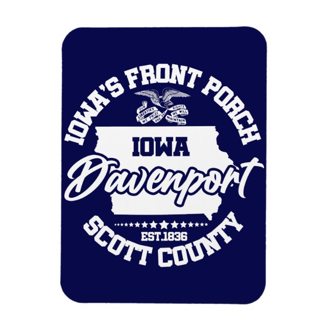 Davenport,Iowa Magnet (Vertical)
