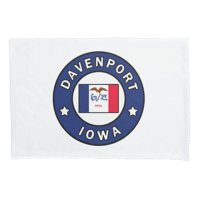 Davenport Iowa Pillowcase (Front)