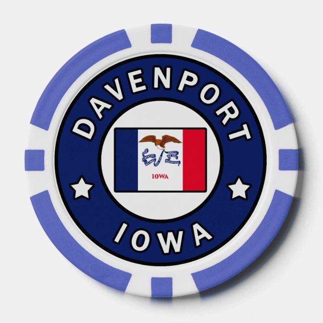 Davenport Iowa Poker Chips (Front)