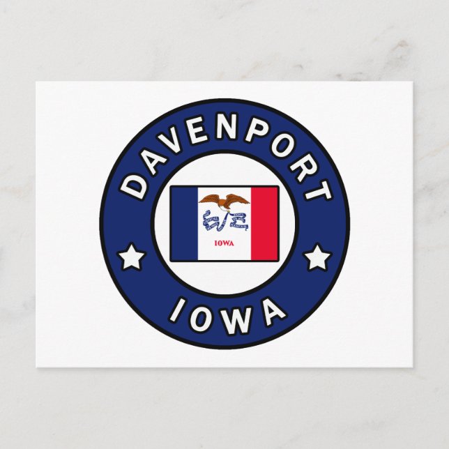 Davenport Iowa Postcard (Front)