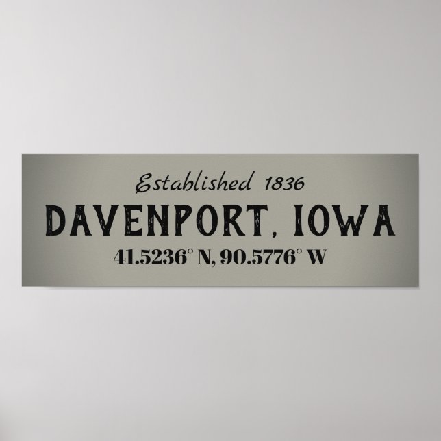 Davenport, Iowa Poster (Front)