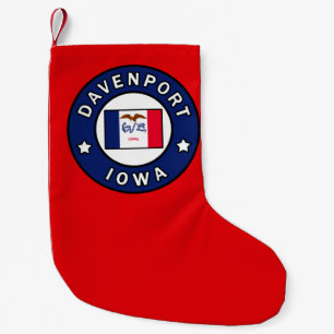 Davenport Iowa Small Christmas Stocking