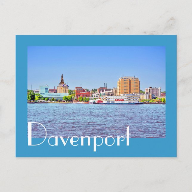 Davenport, Iowa, U.S.A. Postcard (Front)