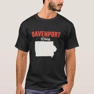 Davenport Iowa USA State America Travel Iowan  T-Shirt