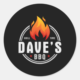 Dave's Bbq Classic Round Sticker
