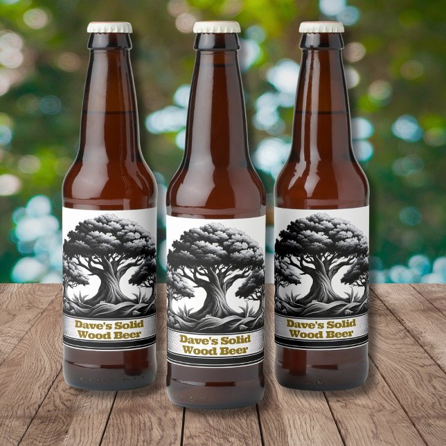 Dave's Solid Wood Beer Label (Creator Uploaded)