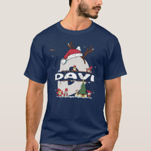 Davi Christmas w Davi Name for funny Xmas T-Shirt