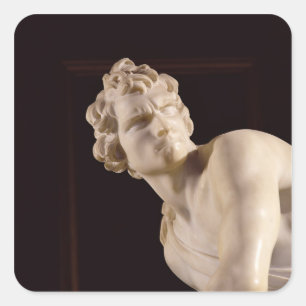 David, 1623-24 (marble) (detail) square sticker