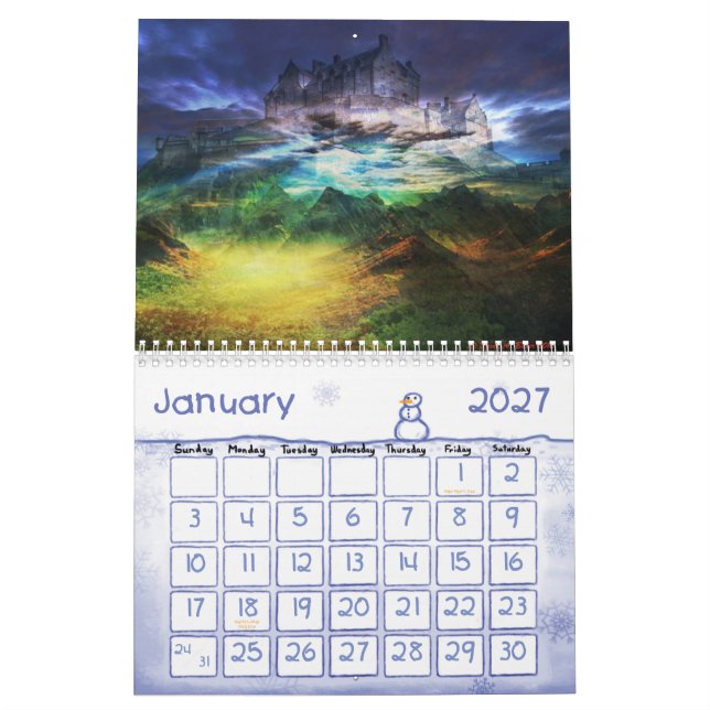 David A. Baker Art Calendar 2013 (Jan 2027)
