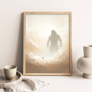 David and Goliath, Bible Painting, Christian Art,  Poster