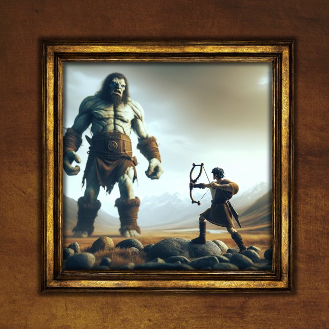 David and Goliath Bible Story Christian Art  Poster (Creator Uploaded)