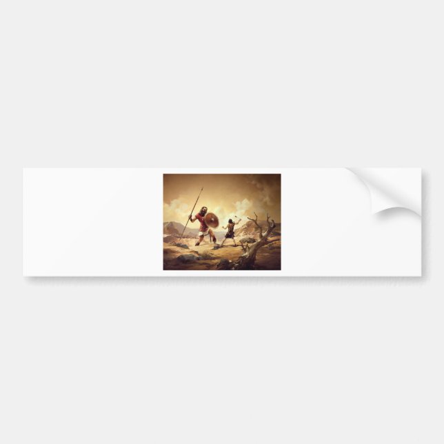 David and Goliath Bumper Sticker (Front)