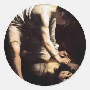 David and Goliath by Caravaggio Classic Round Sticker