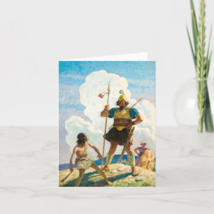 David and Goliath by Newell Convers Wyeth Thank You Card